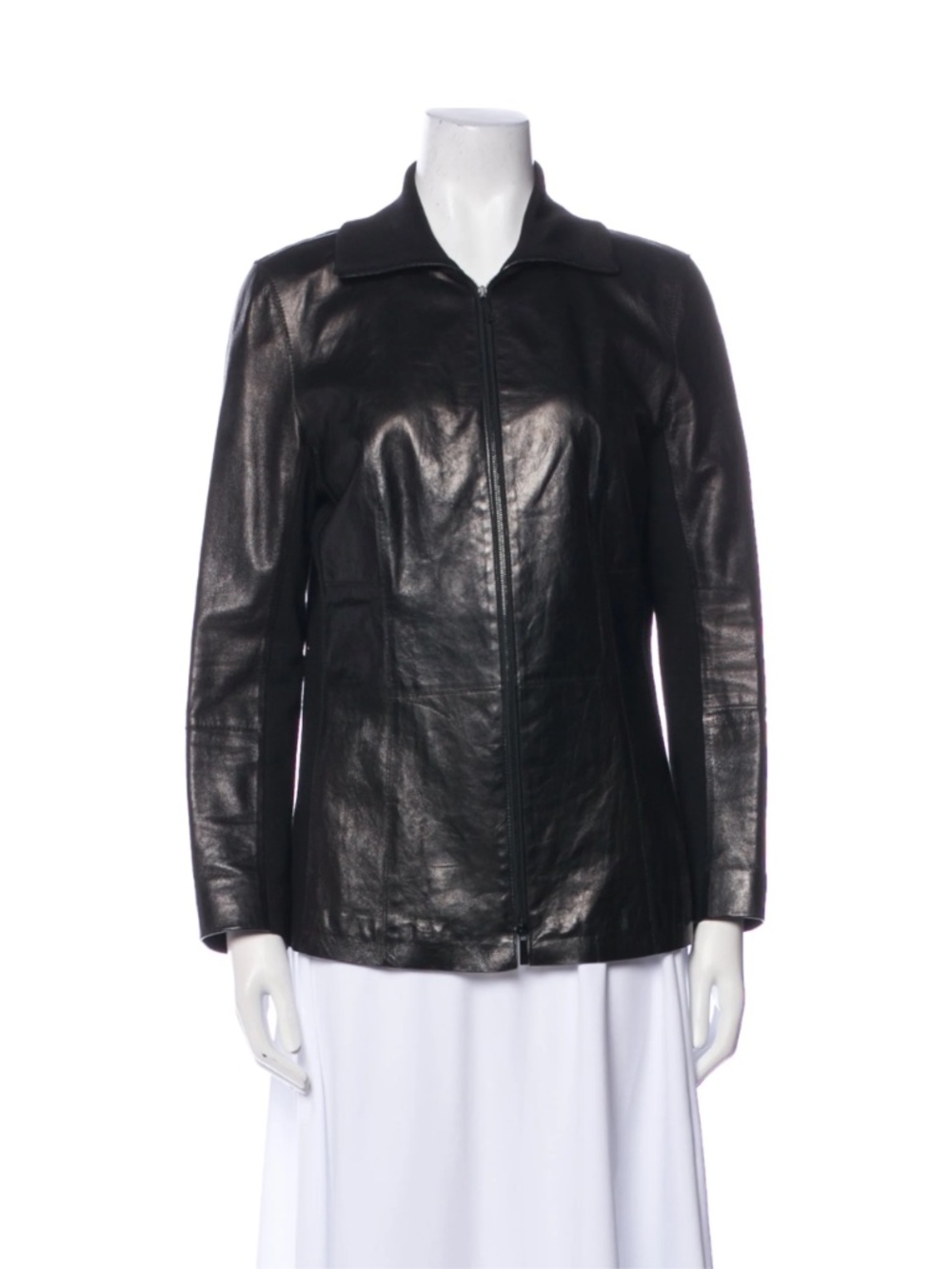 Lafayette 148 Women's Black Leather Jacket